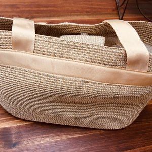 FIRM!  Gorgeous Talbots Tan with Gold Shimmer Purse